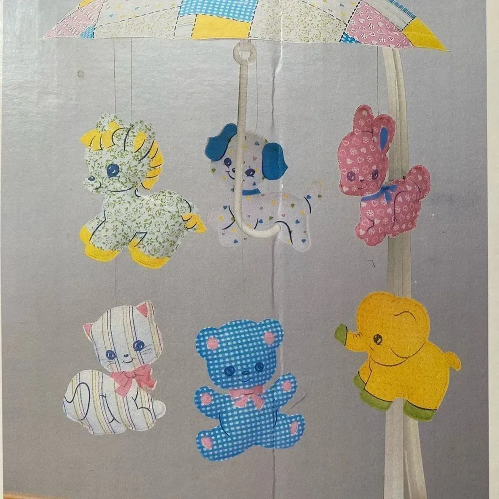 Dolby Toy 1987 Vintage Animal Shower Musical Mobile II - Multicolor